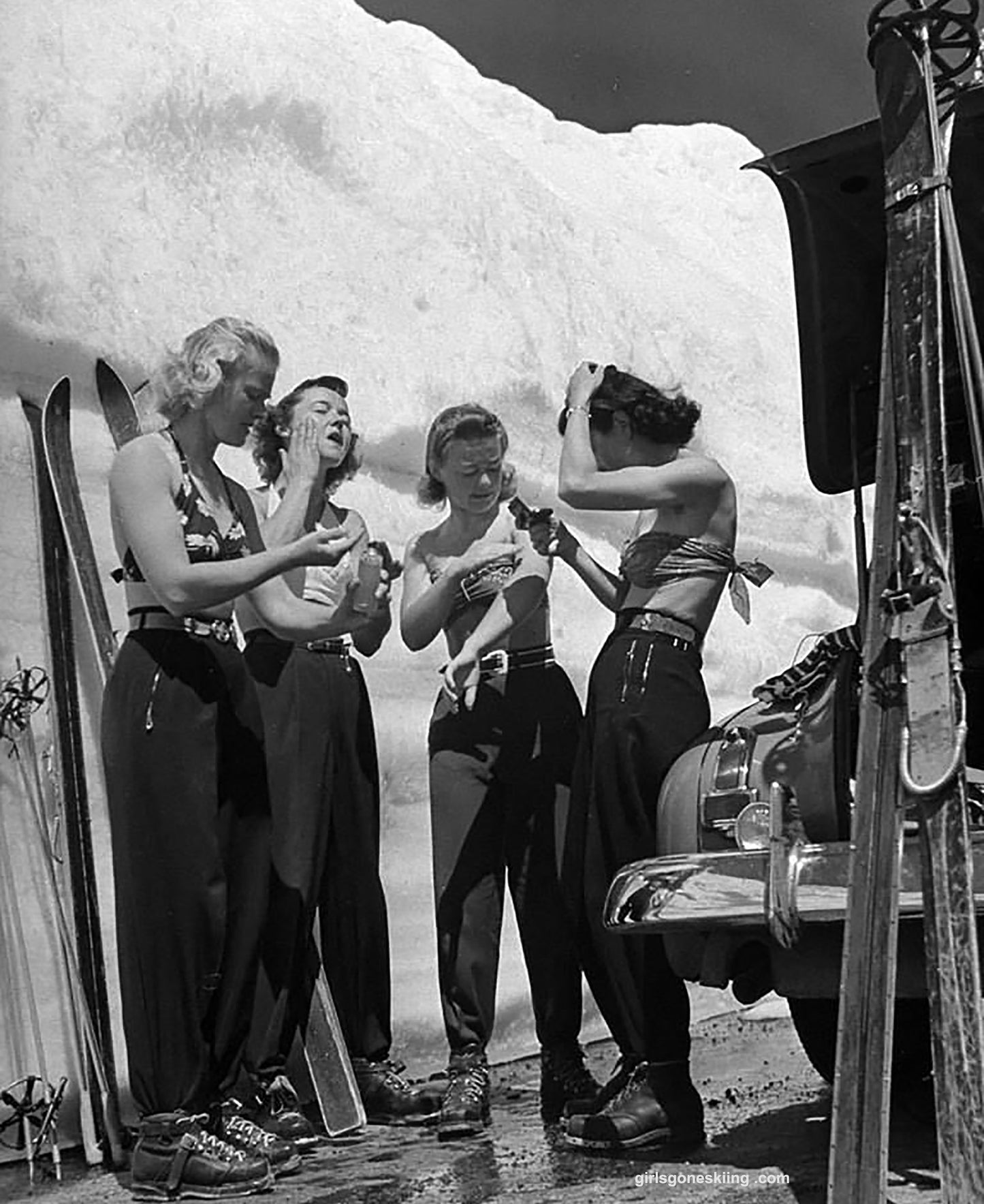 Girls Gone Skiing"Getting Ready for Day of Skiing"!