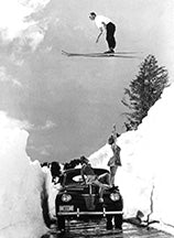 BWP200 Vintage Ski Poster Mt. Lassen Jumper