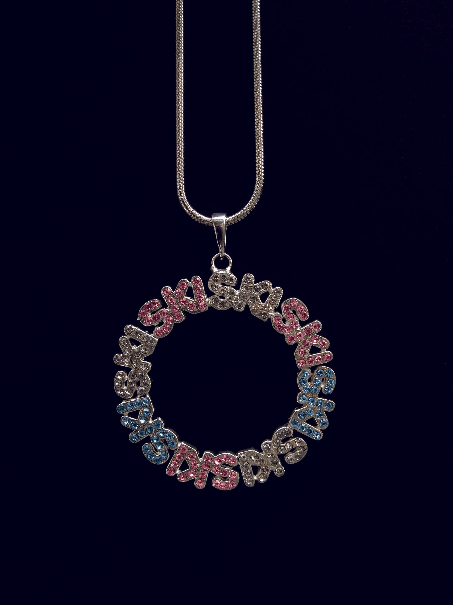 Classic Sterling Silver ROUND SKI Necklace