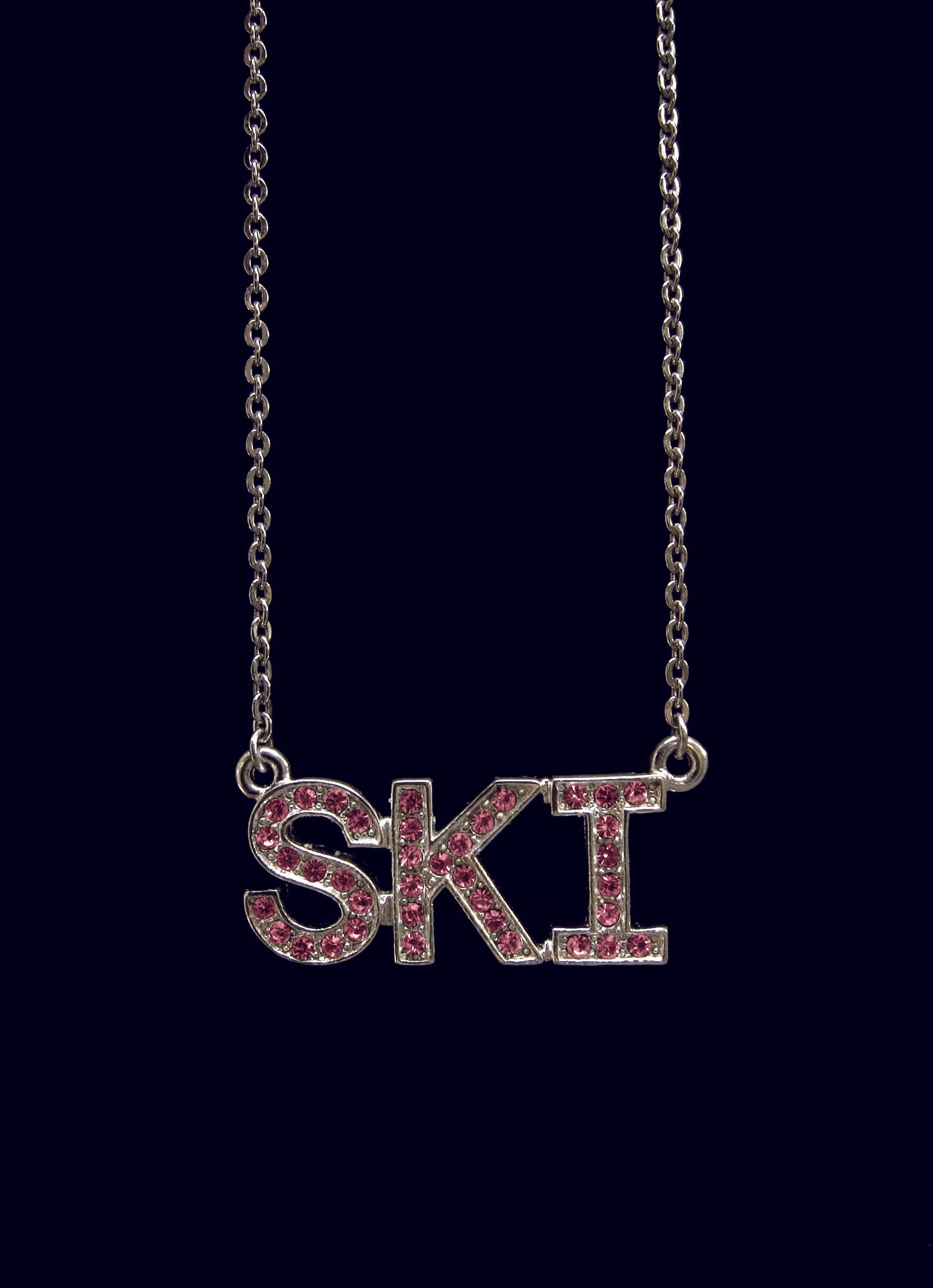 Classic Sterling Silver Ski necklace