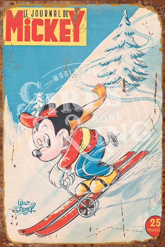 Classic Mickey Mouse Vintage Ski Tin