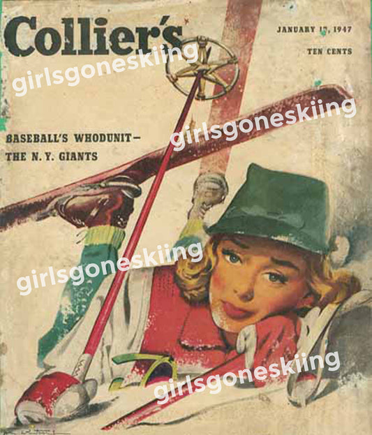 Vintage Ski Colliers Magazine Cover