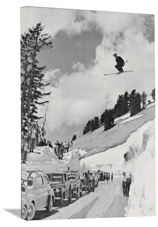 1941 Sepp Jumping Over Mt. Lassen Highway Poster