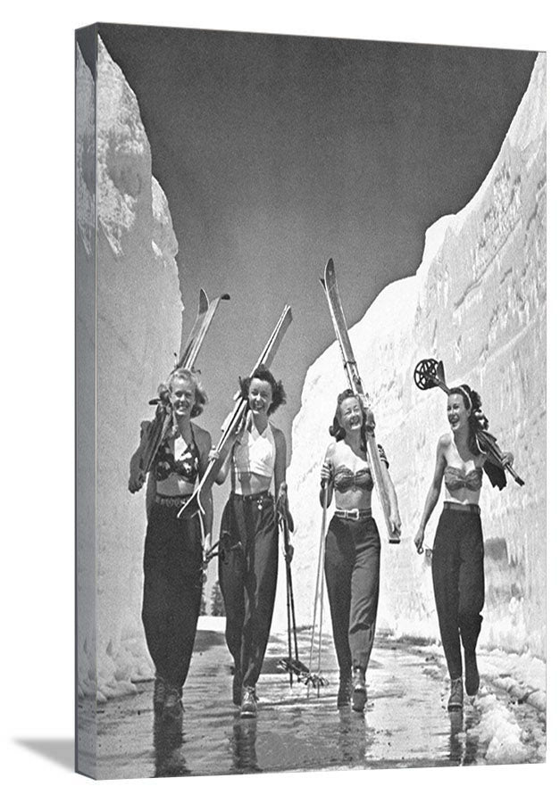 Girls Gone Skiing "World Famous" Vintage Ski Poster