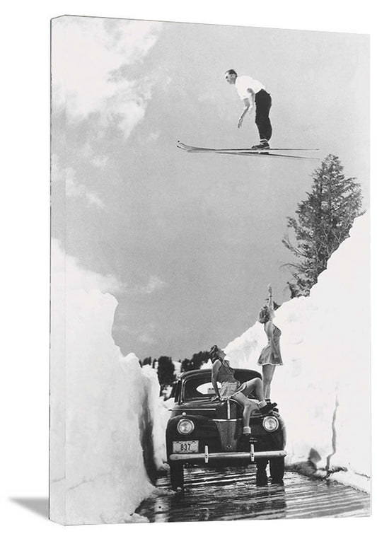 BWP200 Vintage Ski Poster Mt. Lassen Jumper