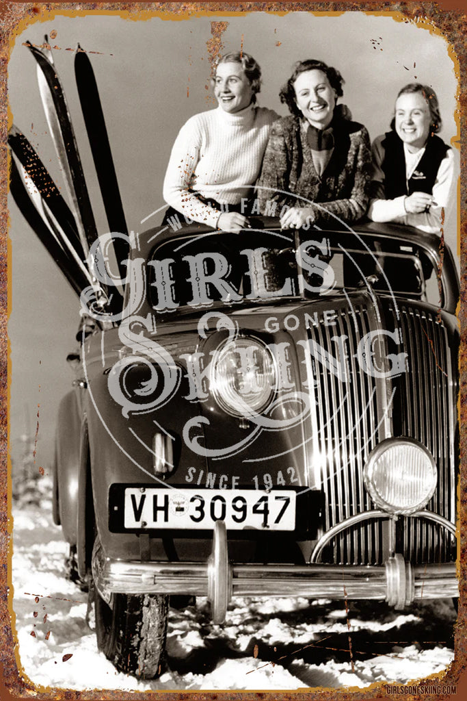 Convertible Girls Ski Tin Sign-sold out