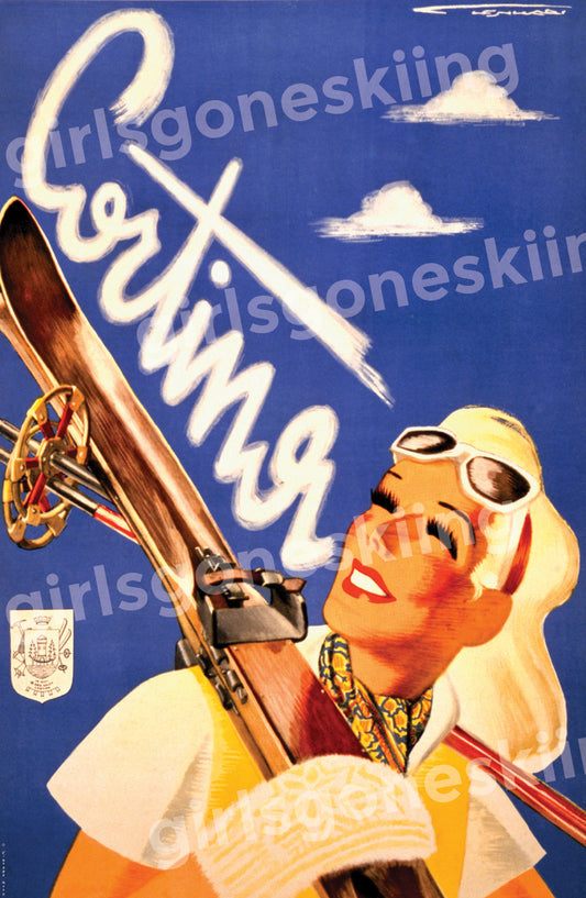 Vintage Cortina Ski Poster
