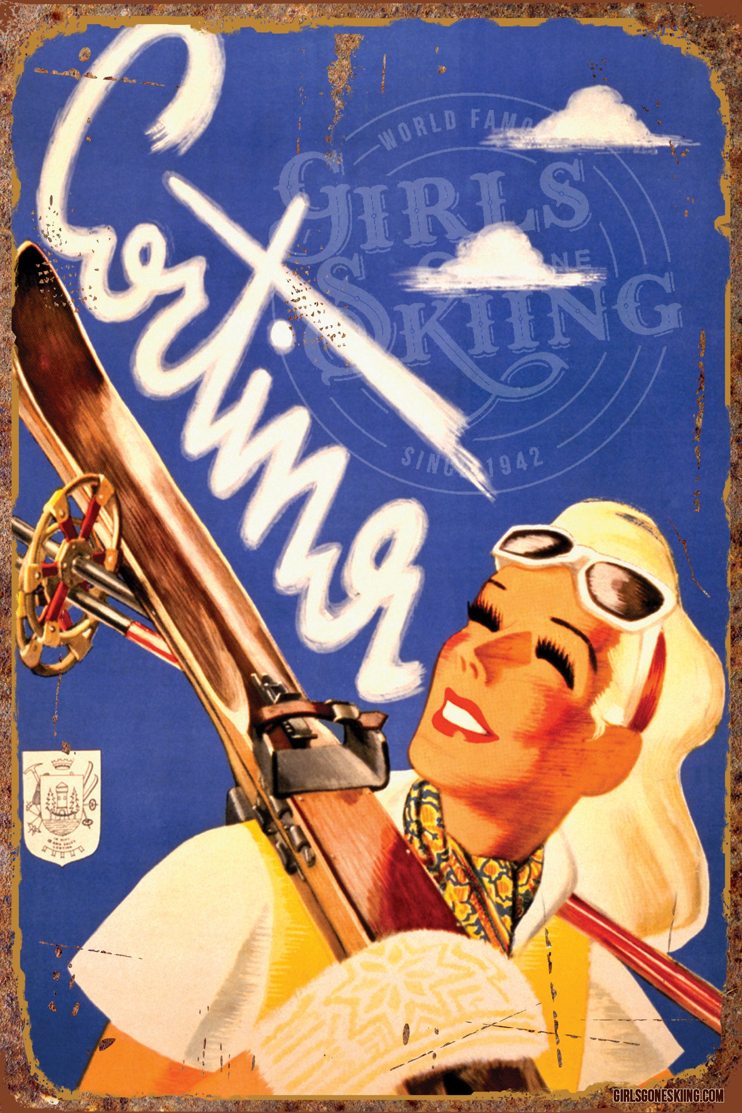 Vintage Cortina Ski Tin