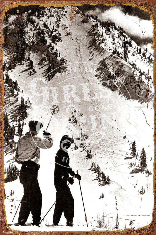 Classic HIGH RUSTLER Ski Run at ALTA-TIN-Sold out
