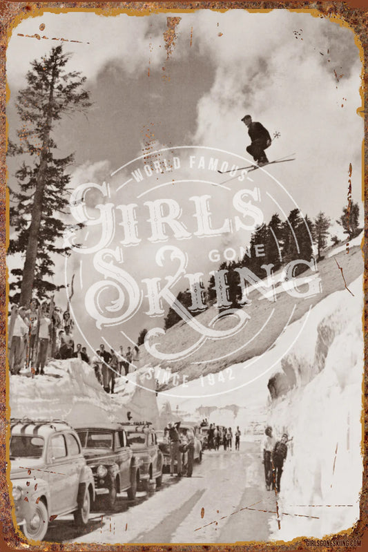 1941 Vintage Ski Jumper over Mt. Lassen Highway