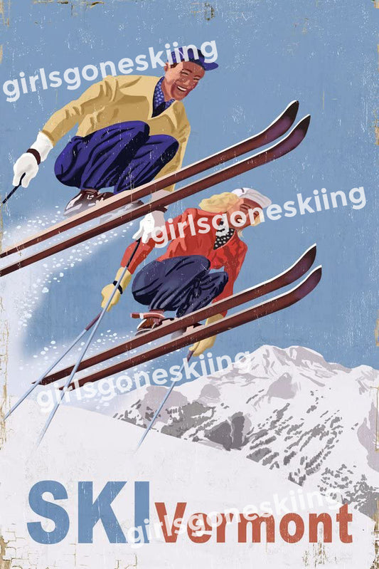 Vintage Ski Vermont poster