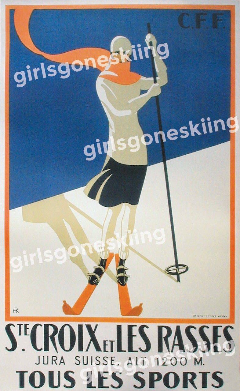 Vintage St. Croix Ski Poster